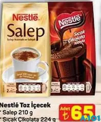 NESTLE TOZ İÇECEK SALEP 210 G fiyat ve kampanya bilgisi
